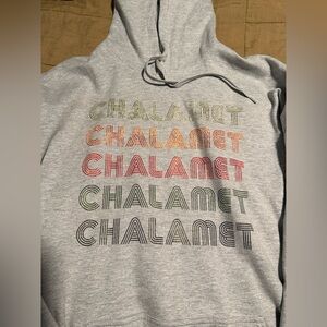 Chalamet Grey Hooded Sweatshirt, Size XXL